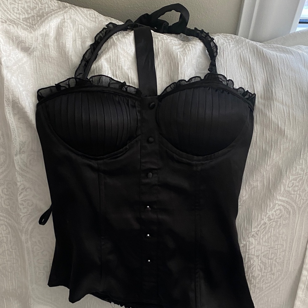 Wet Seal Black Smocked Top